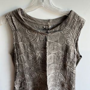 NWOT Gray linen dress size large. Made in Italy